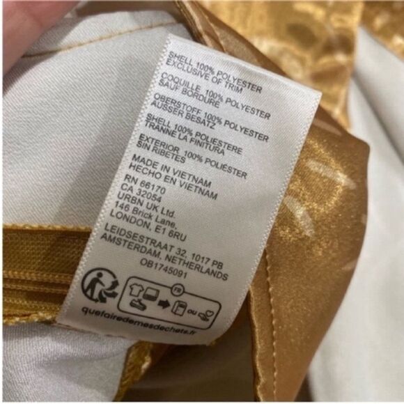 New Free People Serena Slim Maxi Skirt Gold Sun Moon Size Size 8 - Picture 4 of 6